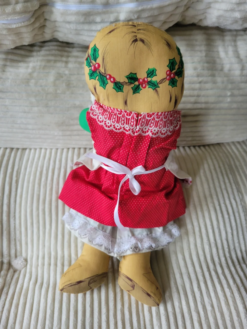 Vintage Doll Holding White Goose